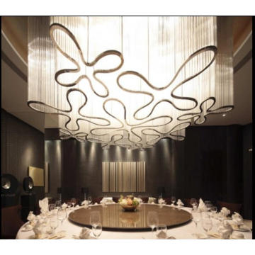 Decorative Flower Iron and Glass Chandelier Project Lighting (KAM1201)